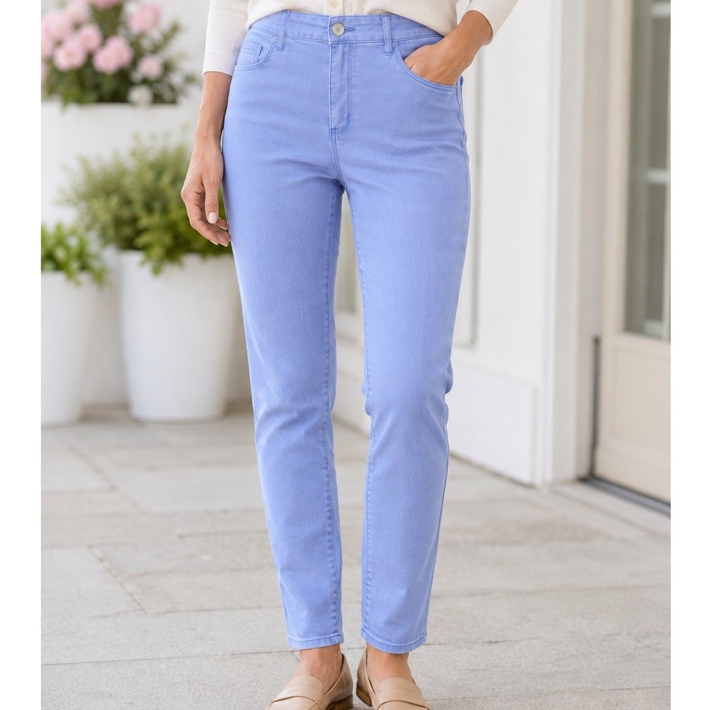 Mossimo Supply Co Womens Ankle Skinny Jeans Size 13 Fit 6 Periwinkle Blue